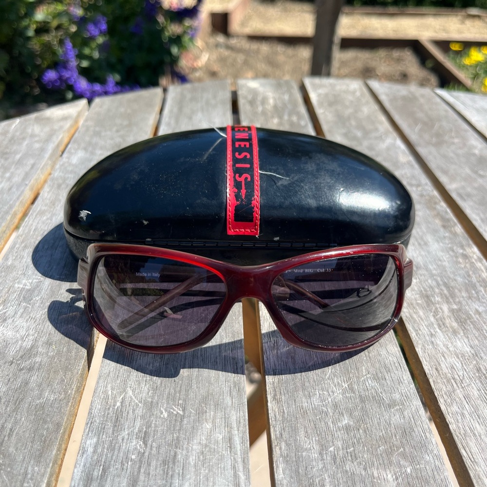 Vintage Genesis Burgundy Sunglasses